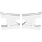 Ekena Millwork Haven Architectural Grade PVC Ceiling Medallion, 14"W x 9 3/8"H x 3"ID x 3"C x 1"P, Two-Piece CMP14X9HN2-03000 - alternate 2